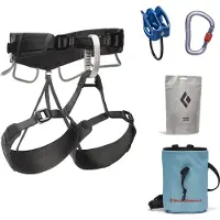 Black Diamond - Klimgordels - Momentum 4S Pack Anthracite voor Unisex - Maat XS/M - Zwart