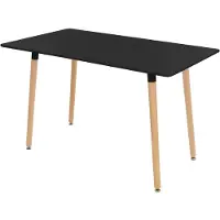 ML-Design Houten eettafel 120x70 cm zwart Eetkamertafel voor 4-6 personen ML design