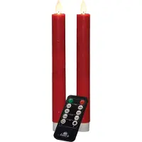 Anna's Collection LED Dinerkaars Rood D 2,5 H 23 Cm 2 Stuks