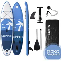 SUPPER SUP Board - Complete Set - Tot 120 kg - 285 x 76 cm - Blauw