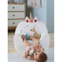 Vertbaudet Eenhoornschuim fauteuil, aanpasbaar wit