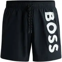 BOSS Zwemshorts 'Octopus' zwart / wit
