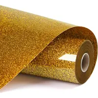 Loklik Heat Transfer Vinyl Glitter - Golden - 30.5 x 90 cm