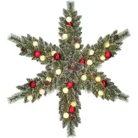Luca Lighting Kerstkrans Ø 90 cm | Kaprun | 9 lampjes op batterij | Black Box Trees