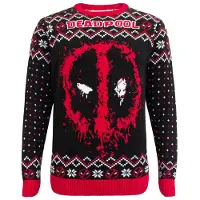 Deadpool - Marvel Christmas jumper - - Spray - S tot M - voor Mannen - zwart-rood-wit - Maat M
