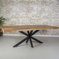 Gister&Vandaag Eettafel Vince rechthoek | 160 cm tot 240 cm, Rechthoek, 240 x 100 cm
