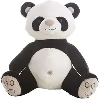 Big Buy Cooking Panda Silver 35 Cm Knuffelbeer