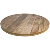 Gister&Vandaag Mangohout Tafelblad Rond Ø120 cm tot Ø150 cm, Rond, Tafelblad mangohout rond 130 cm
