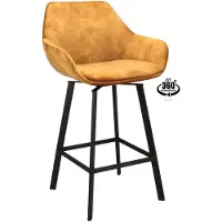 Gister&Vandaag Barkruk Luxury Adore Cognac | Zithoogte 65 cm of 80 cm, 65cm zithoogte