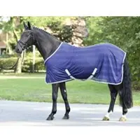 BUSSE Transport Vliegendeken Stripe Plus - Silver (Navy) - 145 cm