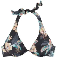 Venice beach Bikinitop camel / turquoise / grijs / zwart