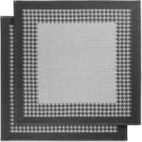 De Witte Lietaer Theedoeken De Witte Lietaer Pied De Poule Black (2 stuks)