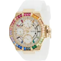 GUESS Analoog horloge kobaltblauw / goud / sering / wit