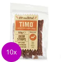 Timo Strips 100 g - Hondensnacks - 10 x Hert