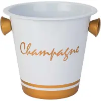 COSY&TRENDY Champagne ijsemmer - wit/goud - Ø 20 cm