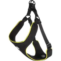 Flamingo Harnas hond – honden tuigje – harnas hond anti trek – hondentuigjes – hondentuig anti trek – Step&Go Tasha – zwart – maat L – A:58cm B:75-95cm x 20mm x 5mm