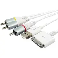 Dolphix Composiet AV kabel compatibel met Apple iPod, iPhone en iPad - 1,5 meter