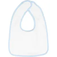 The One Towelling Baby Slab - Klittenband sluiting - Slabbetje - 100% Katoen - 26 x 37 cm - Wit/Blauw