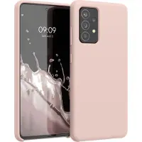 Kwmobile telefoonhoesje geschikt voor Samsung Galaxy A52 / A52 5G / A52s 5G - Hoesje met siliconen coating - Smartphone case in mat oudroze