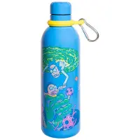 Grupo Erik Rick And Morty - Drinkfles 500 ml - Dubbelwandig RVS Blauw