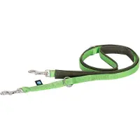 AnnyX Hondenriem -MIDDEL-BOLT-FUN- Verstelbaar - Olijfgroen-Lichtgroen - lichtgewicht - 2cm breed - Lengte 175cm - voor kleine honden-korte wandellijn