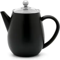 Bredemeijer Theepot Duet Eva Mat Zwart 0,5 L