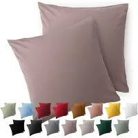 Blumtal Kussensloop Microvezel Kussenhoes 60 x 60 cm - Taupe - Set van 2