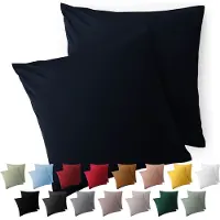 Blumtal Kussensloop Microvezel Kussenhoes 60 x 60 cm - Dark Ocean Blue - Set van 2
