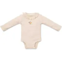 Little Dutch romper met ruches beige Meisjes Katoen Ronde hals Printopdruk - maat 74