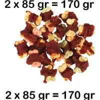 Flamingo * 2 X * hapki hondensnack - Kleine koekjes met eend - 85 gr - glutenvrij - geen toegevoegde suikers - 2 x 85 gr = 170 gram