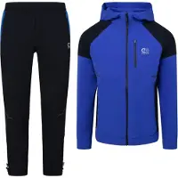 Cruyff Elite Trainingspak Full-Zip Blauw Zwart Zilver