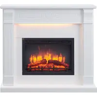 Richen Elektrische Haard Domodo Wit - Verwarming (0W, 1000W of 2000W) - Realistisch 3D vlammeneffect - Met afstandsbediening