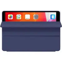 HEM Siliconen iPad Hoes geschikt voor iPad Pro (2024) - 11 inch - Donkerblauw - Vouwbare Autowake Cover - iPad Pro 2024 hoes - iPad 2024 Hoes - 11 inch hoes - Met Stylus Pen