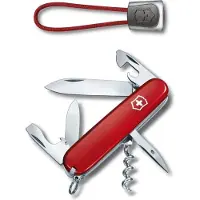 Victorinox Spartan Zwitsers Zakmes+lanyard - 12 Functies - Rood/rood