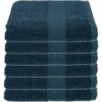 Atmosphera Badhanddoek Towelmaster - 6x - petrol blauw - luxe - 50 x 90 cm - katoen - 450 grams - badkamer handdoek