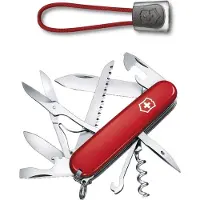 Victorinox Huntsman Zwitsers Zakmes+lanyard - 15 Functies - Rood/rood