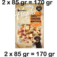 Flamingo ** 2 X ** Hapki- hondensnacks - koekjes met kip - 85 gr GLUTENVRIJ - 2 x 85 gr = 170 gr