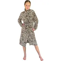 Badrock Kinderbadjas panter bruintinten – tijger badjas kind - 100% coral fleece – badjas kind luipaard – – fleece badjas kind - maat 110/116