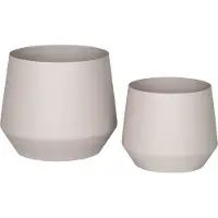 Artichok Yannick metalen bloempot set van 2