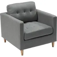 Hioshop Marino fauteuil stof grijs.