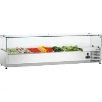 Bartscher Opzetkoelvitrine GL3-1501 - 5x 1/3 GN + 1x 1/2 GN - 1500x395x459mm