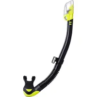Tusa Hyperdry Elite II – Premium snorkel met droogtop systeem en hypoallergene siliconen mondstuk – Zwart/Geel – SP0101QB FY