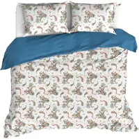 De Witte Lietaer Dekbedovertrek Sybil Maroccan Blue Percal-240 x 200 / 220 cm | Lits-Jumeaux