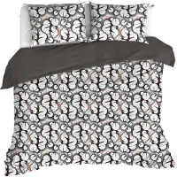 De Witte Lietaer Dekbedovertrek Lilypad Black Percal-260 x 200 / 220 / 240 cm | Extra Breed