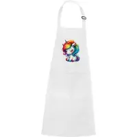 Roly Wit kinderschort met Full Color Te Schattige Zittende Eenhoorn