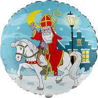We Fiesta 6x Folieballon Sinterklaas 18" - Sinterklaas Decoratie Versiering Piet December Ballon Vlaggenlijn