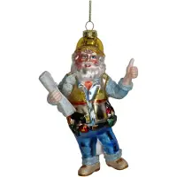HD Collection Ornament kerstbal Bouwmanager Glas Multi 12.7 cm