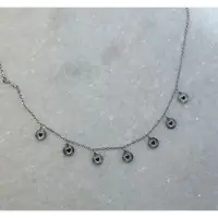 Yehwang hartjes ketting coins zilver - bedels met hart - necklace with charms - kleur zilver - Stainless steel - cadeau idee
