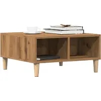 vidaXL Salontafel 60x60x30 cm bewerkt hout artisanaal eiken