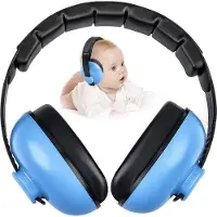 Buxibo Baby Gehoorbescherming - Oorkap voor Baby en Kleuter (0-3 jaar) - Met Zachte Oorkussens - Blauw